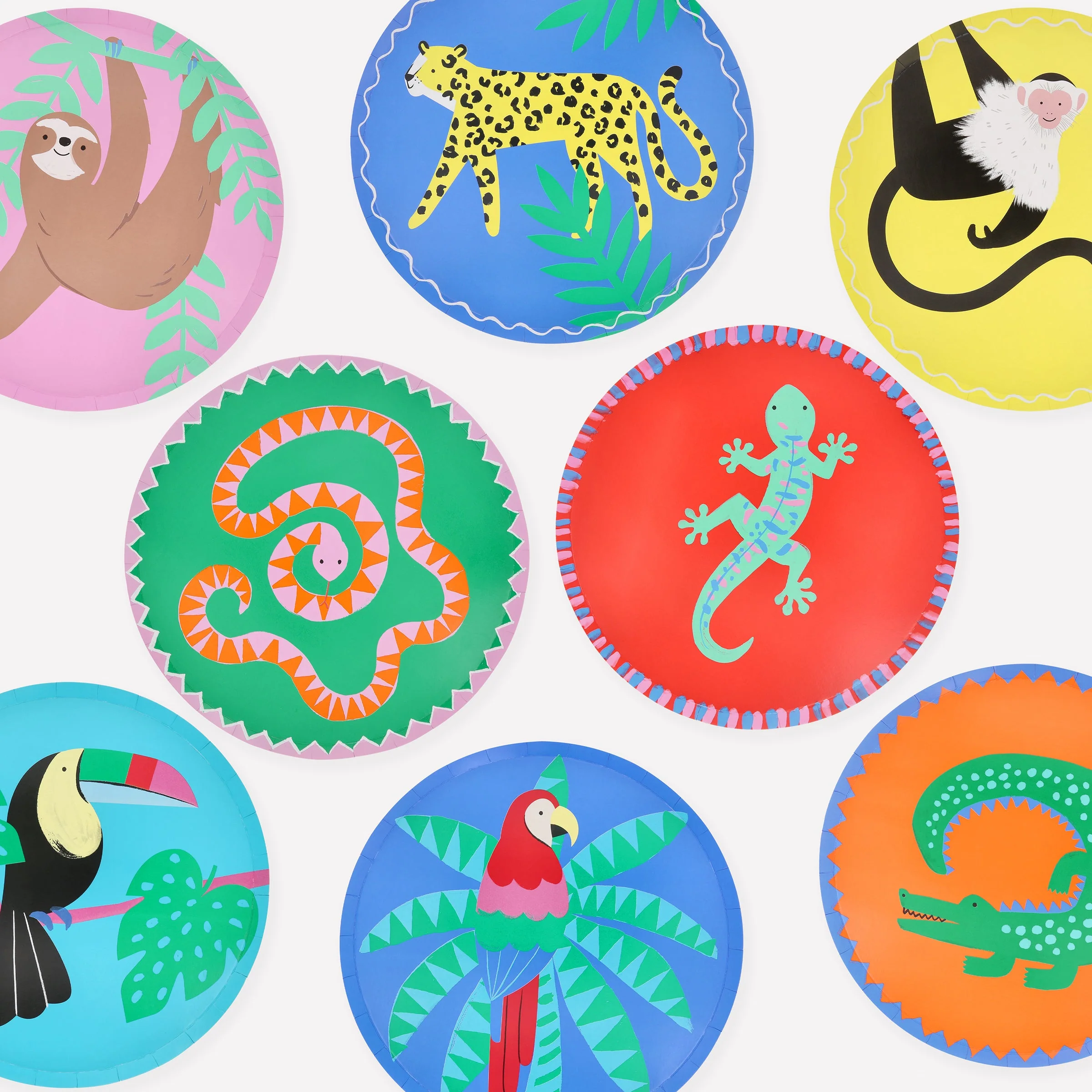 Meri Meri Jungle Jamboree Side Plates (x 8)