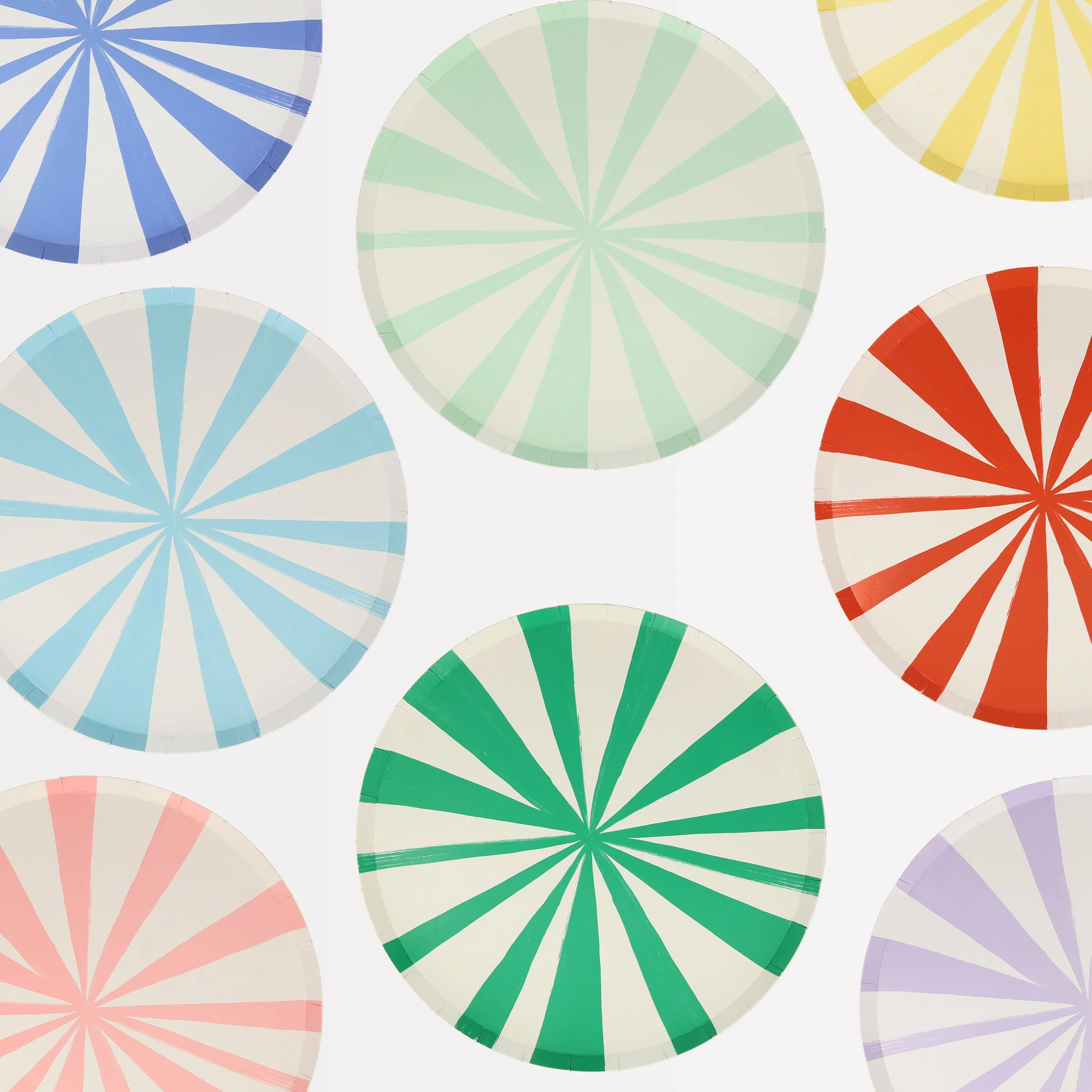 Meri Meri Mixed Stripe Dinner Plates (x 8)